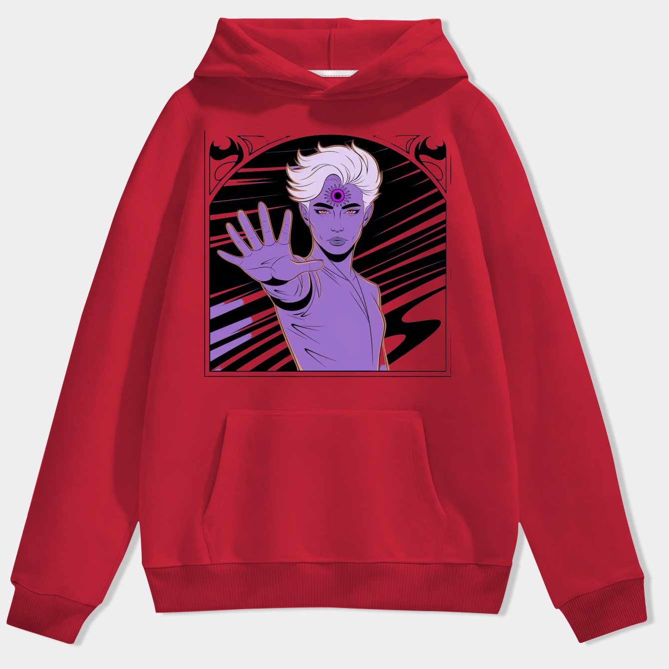 Scribble Evil Eye Power Men's Hoodie