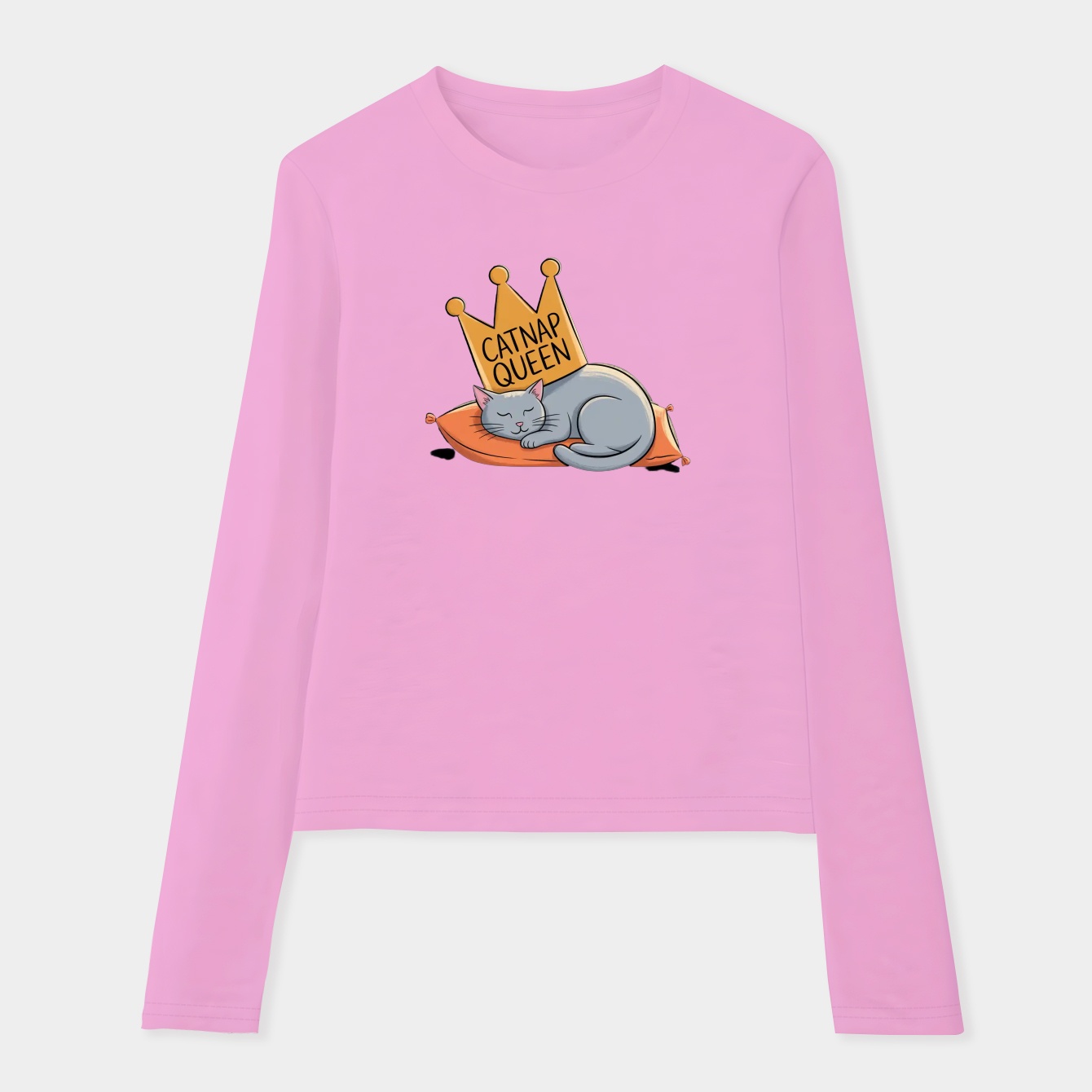 Catnap Queen Women's Soft Long Sleeve T-Shirt