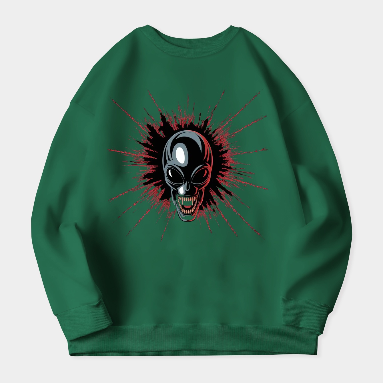 Alien Blood Splatter Horror Women's Plus Size Sweatshirt