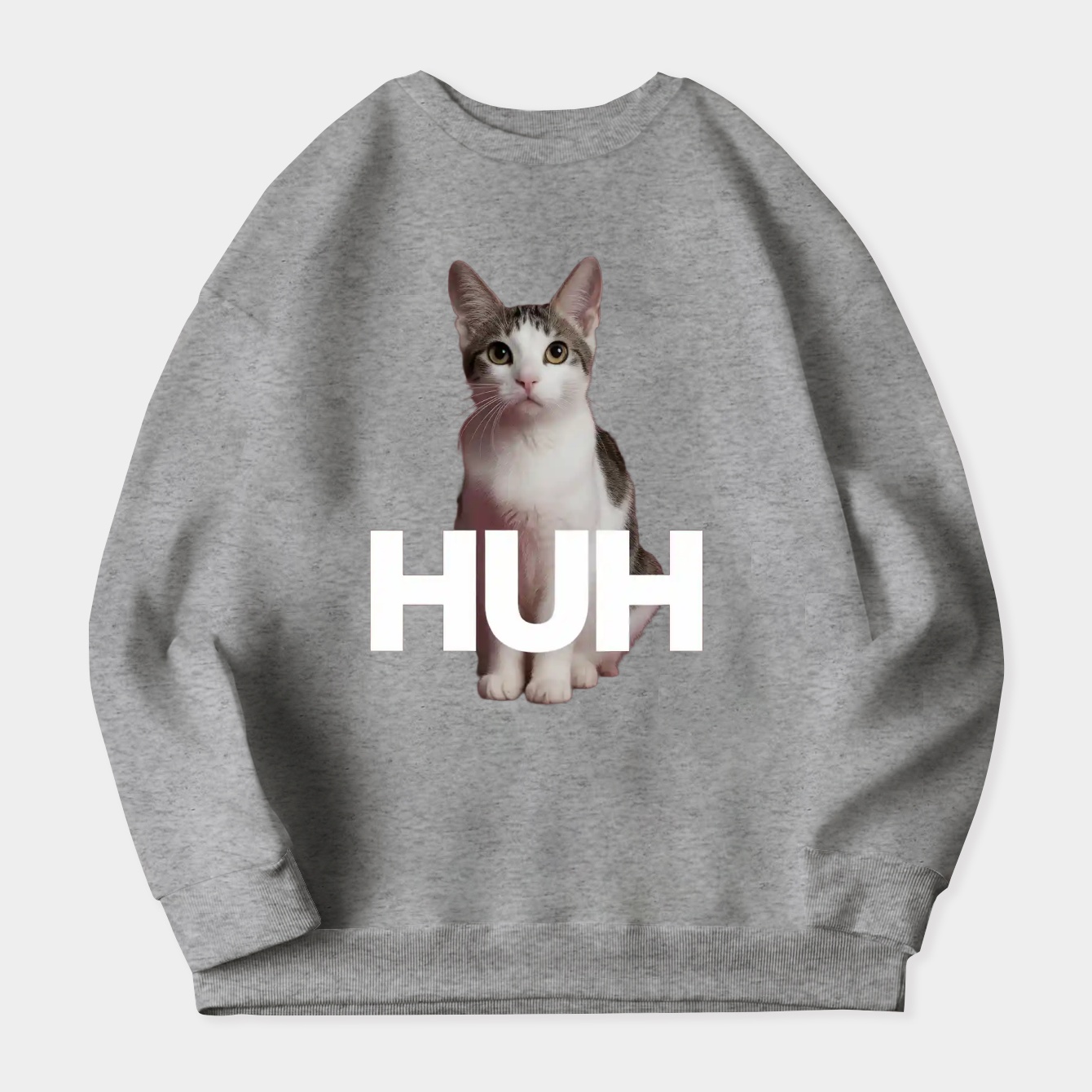 HUH Cat Women's Crewneck Sweatshirt