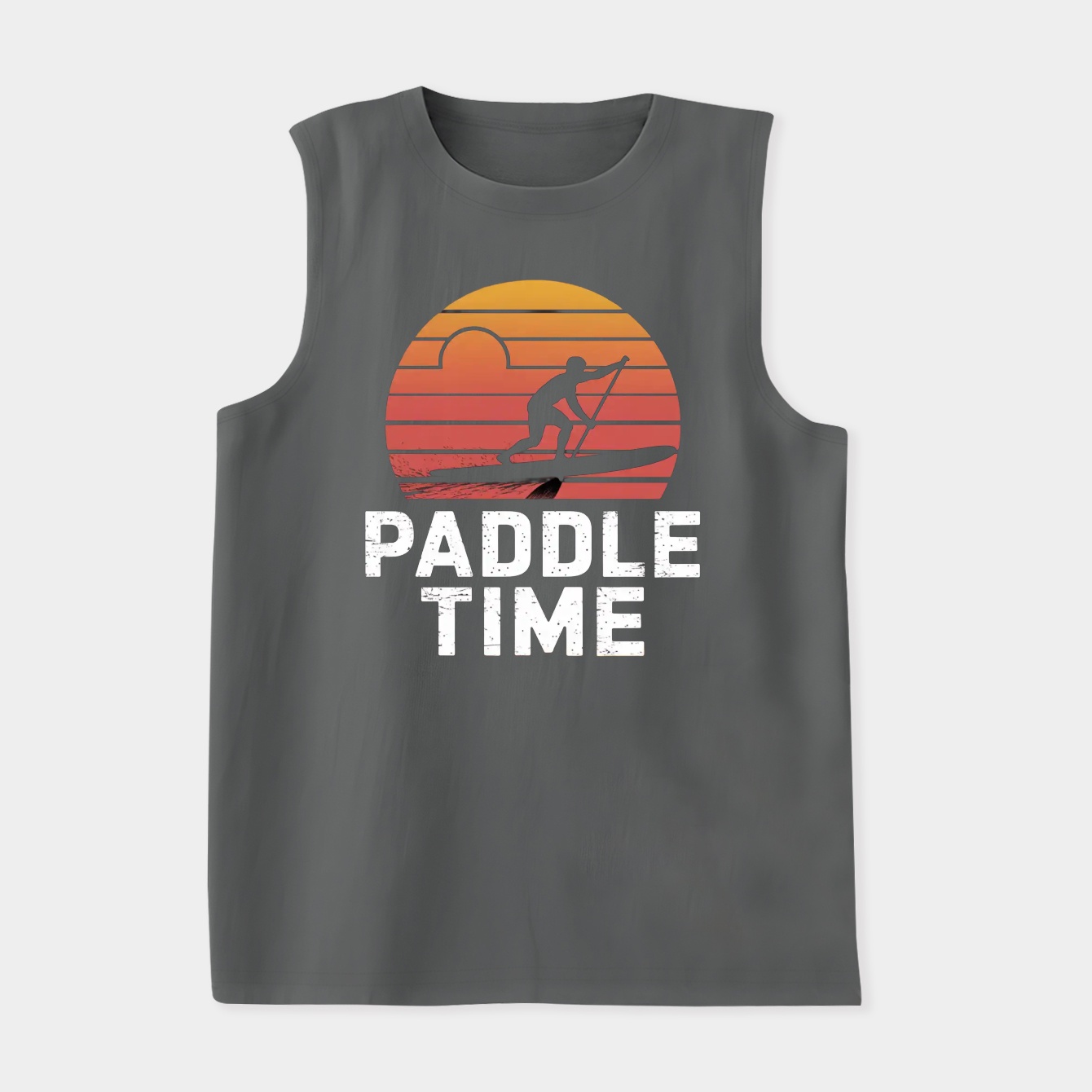 Paddle Time Vintage Sunset Women's Soft Tank Top