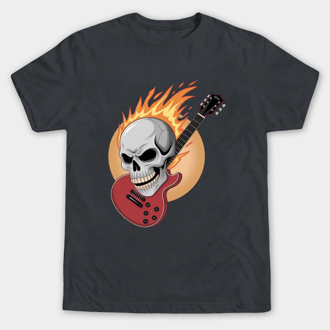 System Fire Skull Men's Big & Tall T-shirt