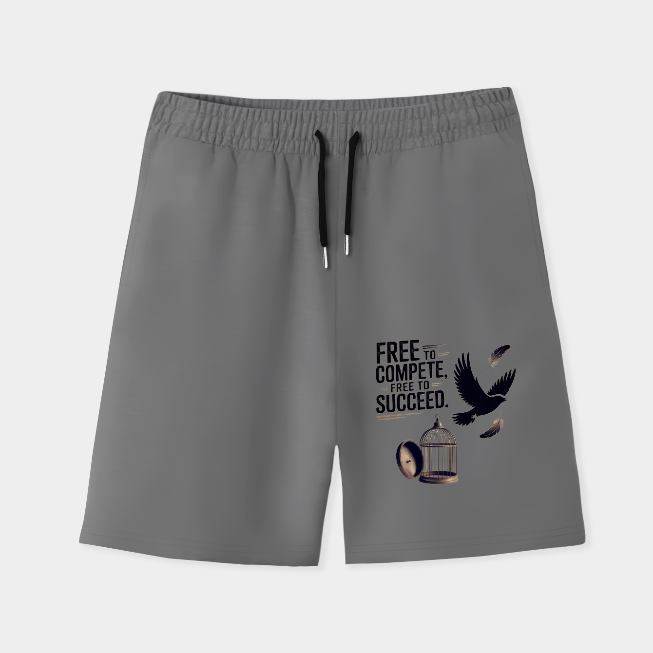 Free to Soar, Free to Win Men's Quick-Dry Athletic Shorts