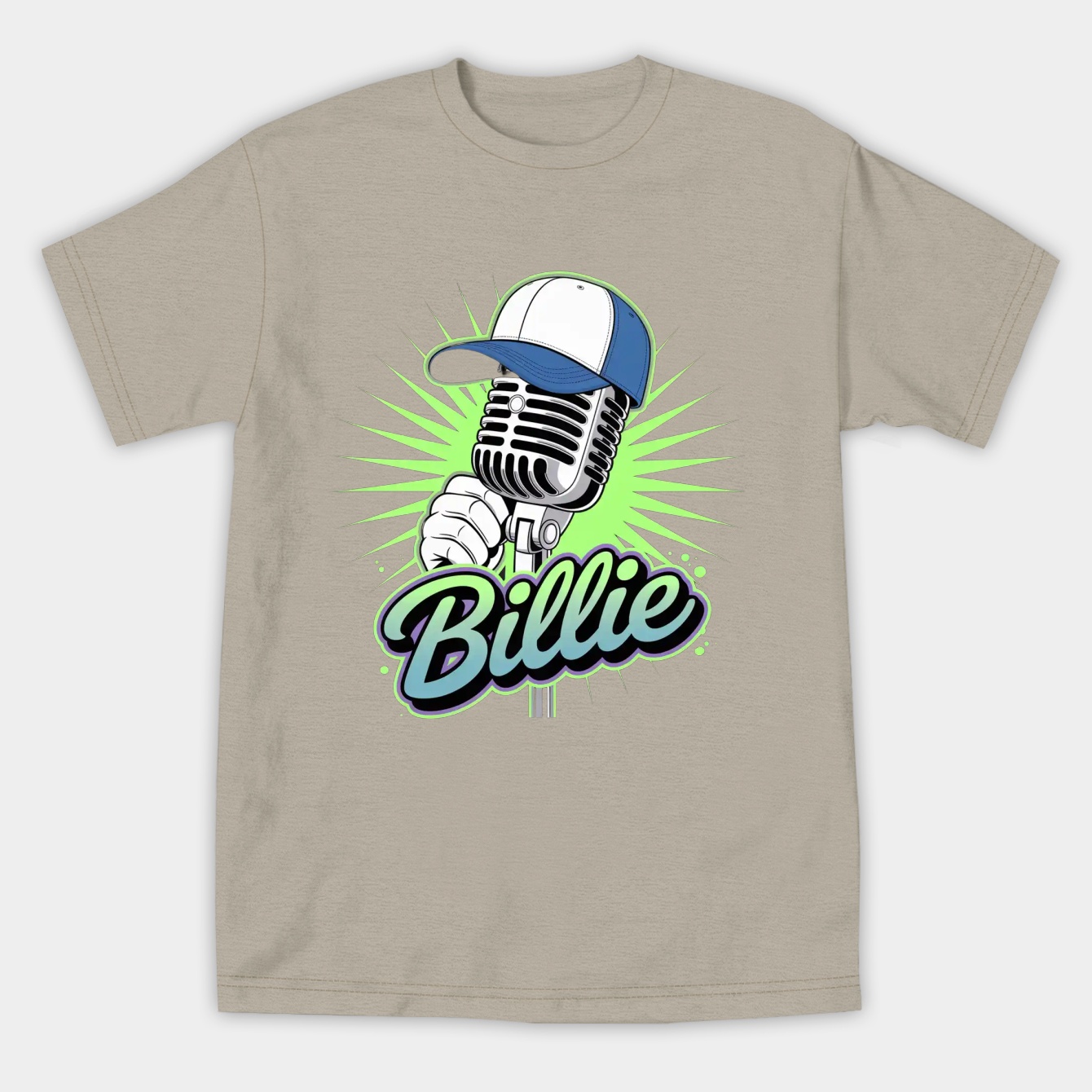 retro microphone billie Women's Athletic Performance T-Shirt