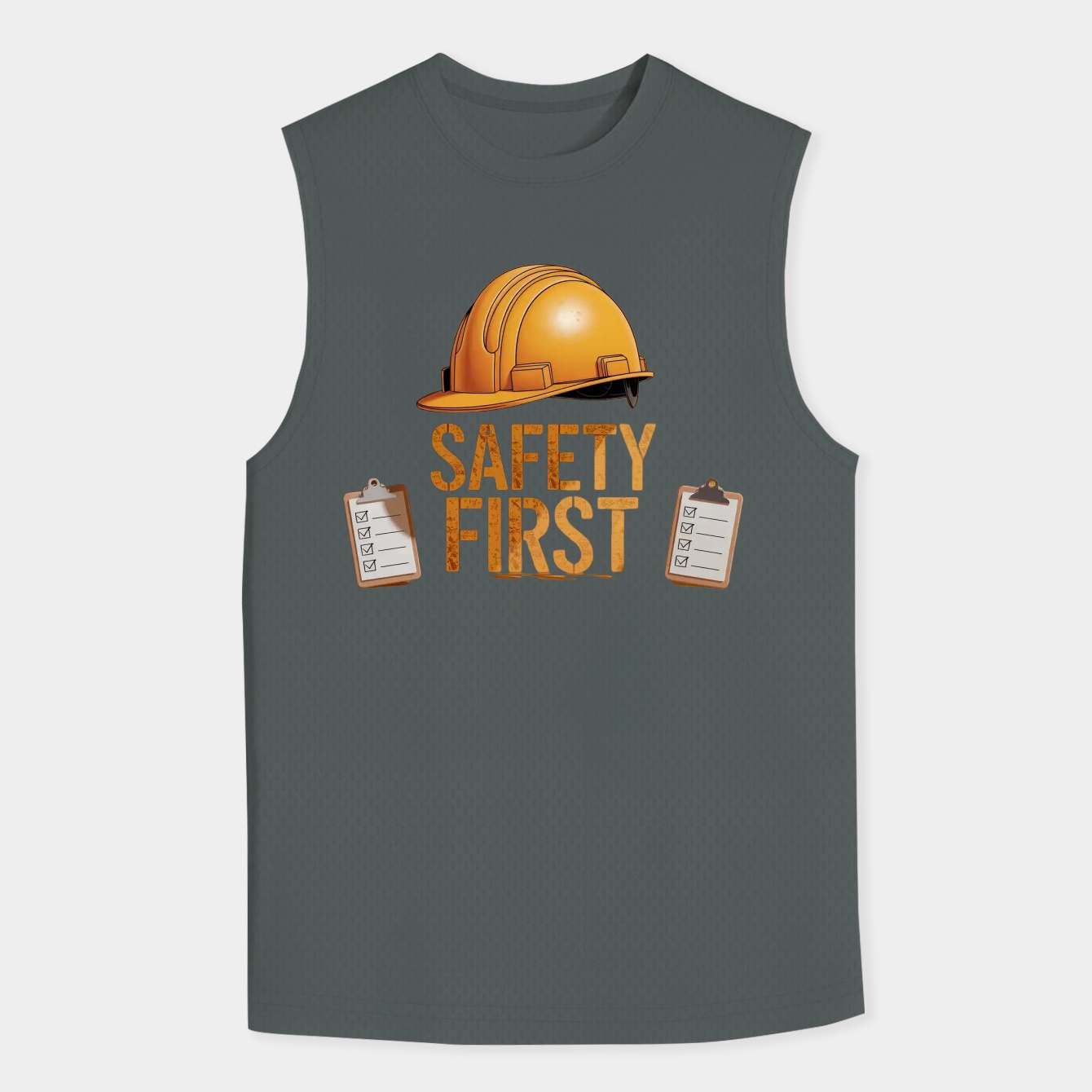 Safety First Vintage Hard Hat Men's Big & Tall Tank Top