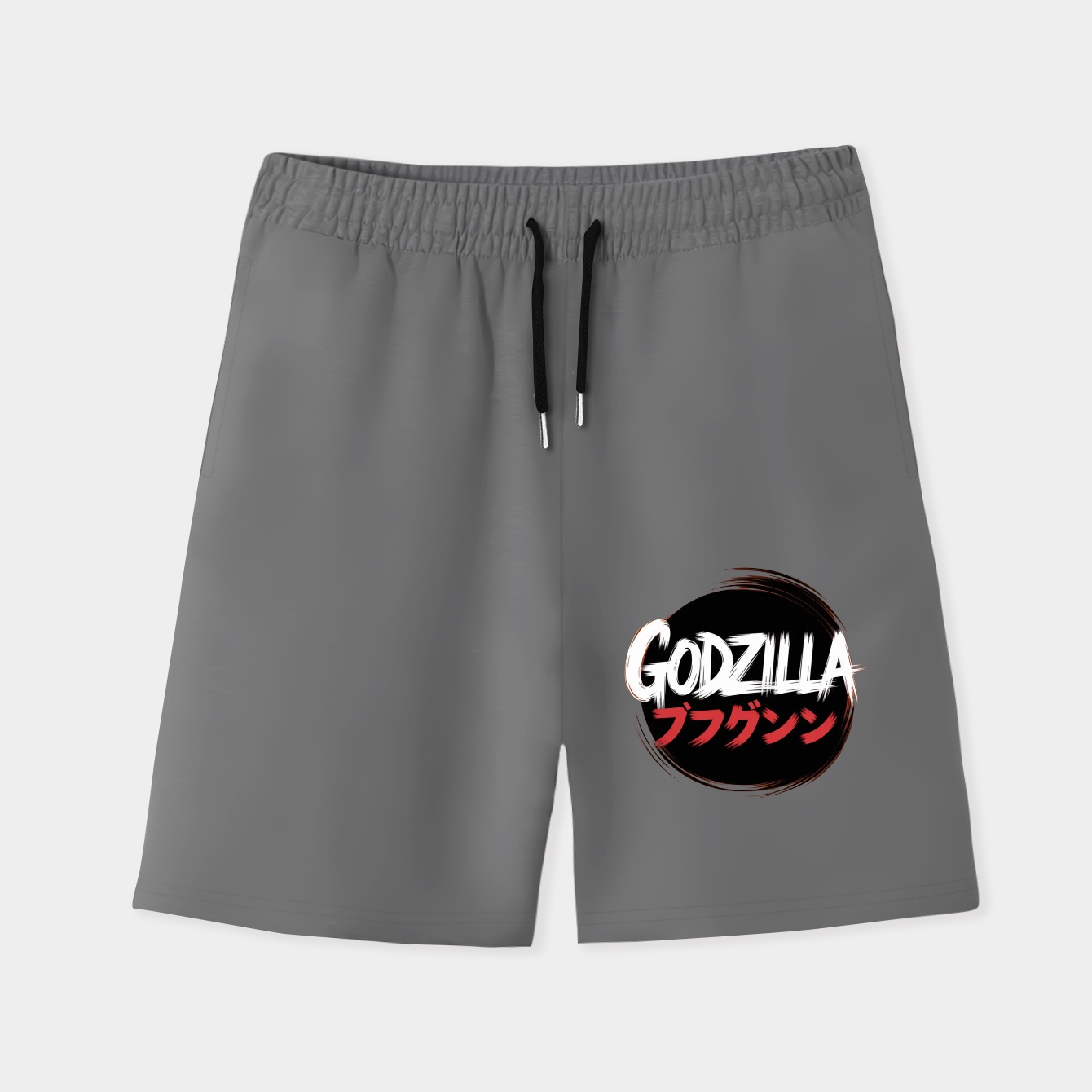 Godzilla Calligraphy Men's Quick-Dry Athletic Shorts