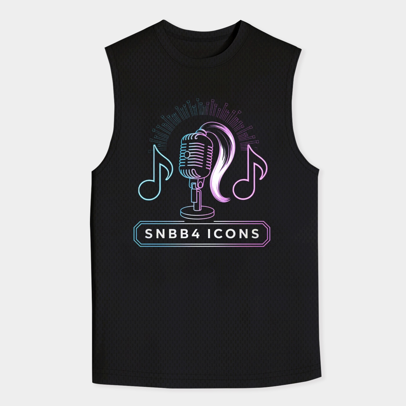 Cyber Diva Microphone Glow Men's Tank Top