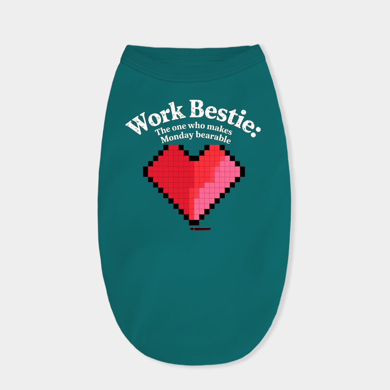 Work Bestie Pixel Heart Retro