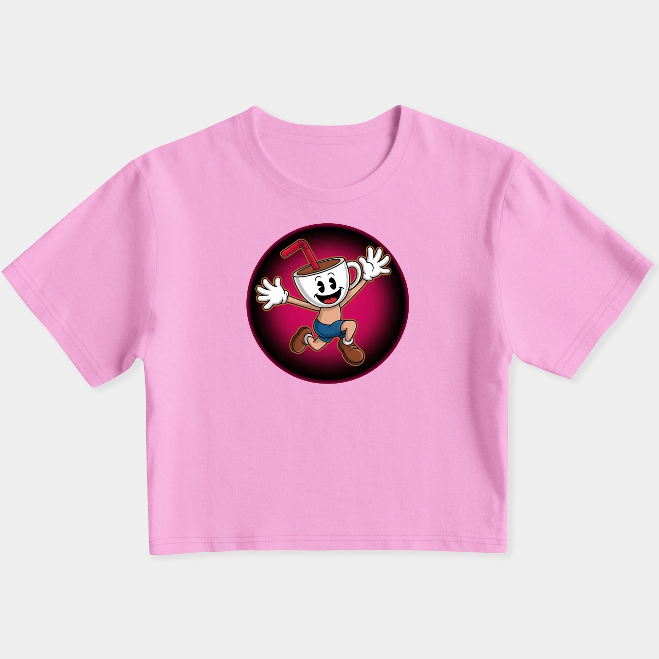 Cuphead Fanart Women's Slim Fit Baby Tee