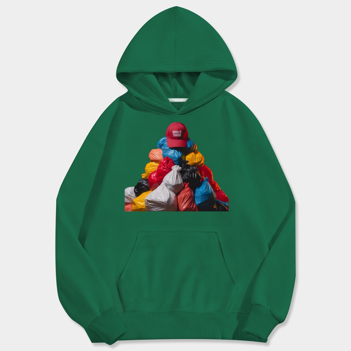 MAGA is Trash Men's Big & Tall Hoodie
