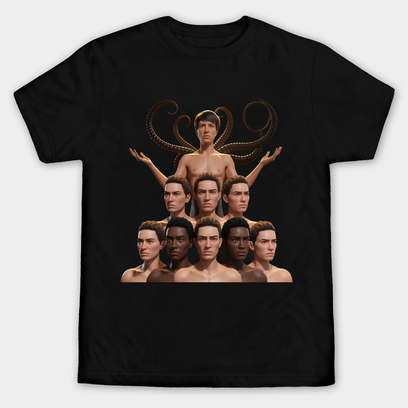 stranger things group portrait Men's Big & Tall T-shirt
