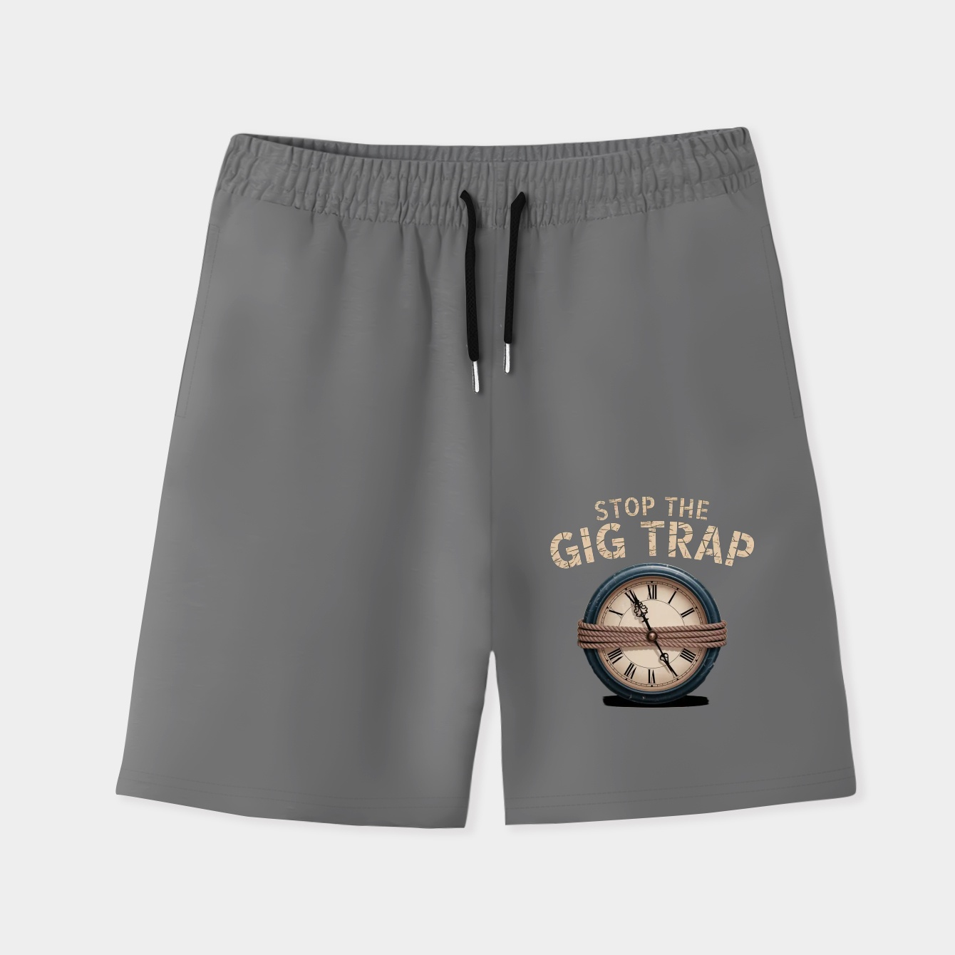 Stop the Gig Trap Time Men's Quick-Dry Athletic Shorts