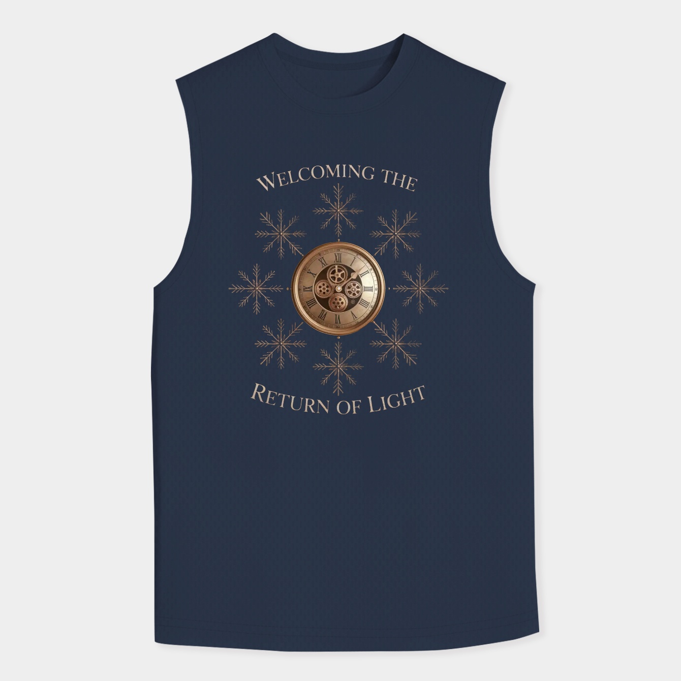 Steampunk Solstice Clock Celebration Men's Big & Tall Tank Top