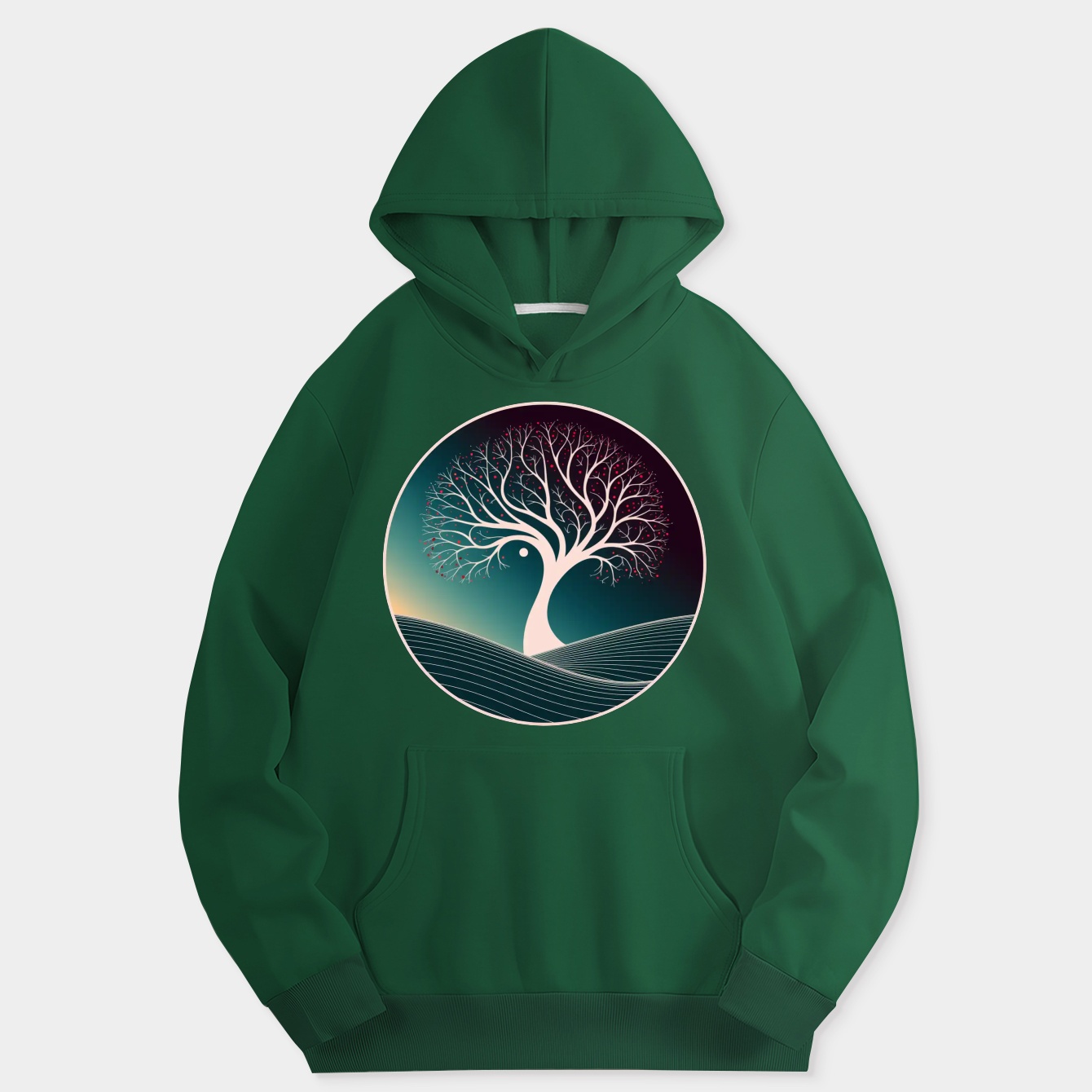 Winter Night Tree Landscape Women's Hoodie