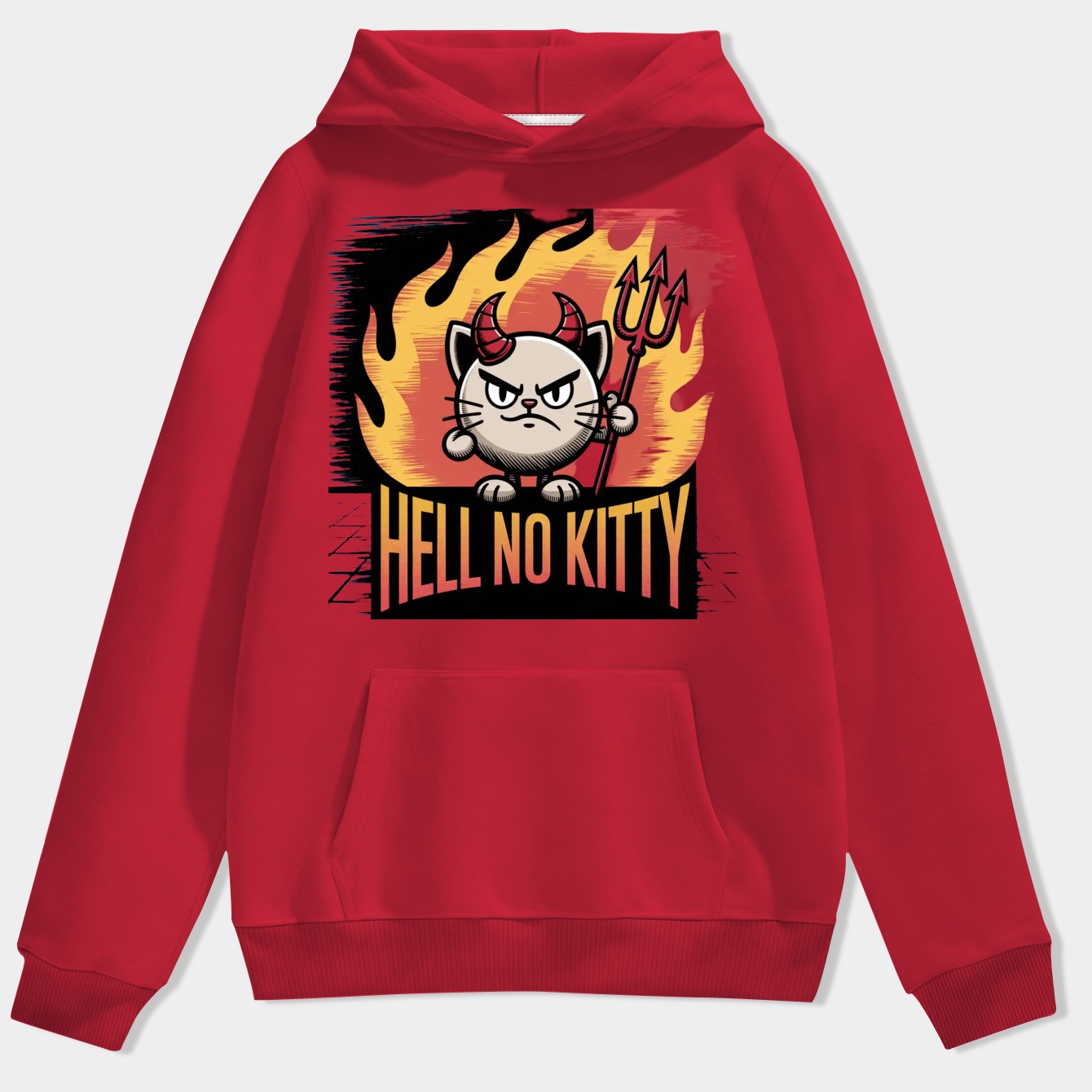 Hell No Kitty Men's Hoodie