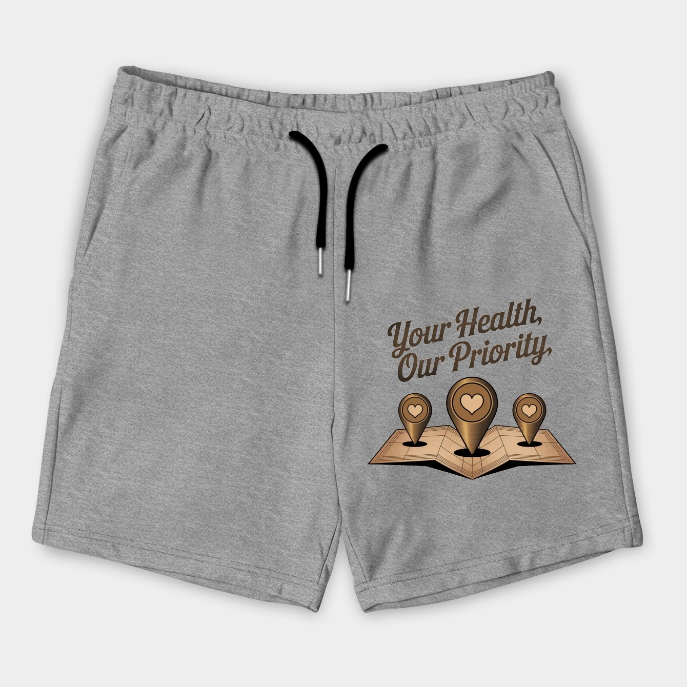 Your Health, Our Priority Map Men's Shorts