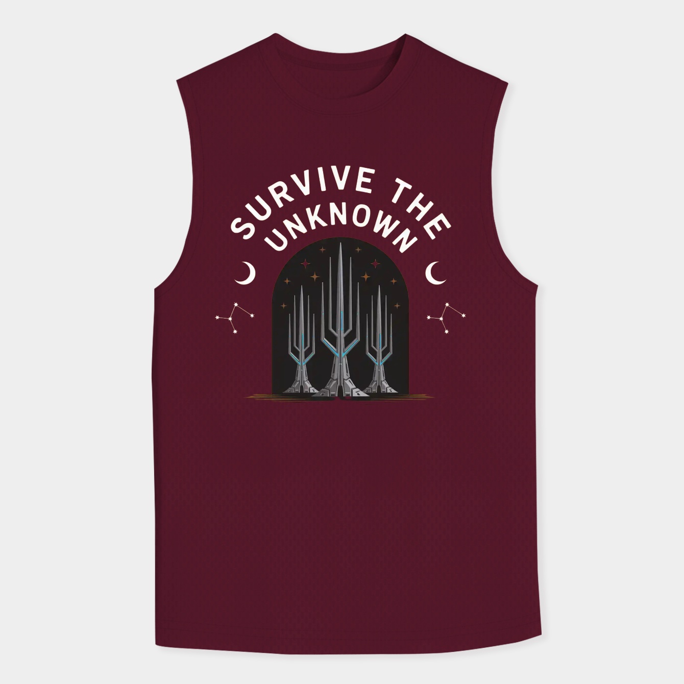 Survive the Unknown Sci-Fi Forest Men's Big & Tall Tank Top