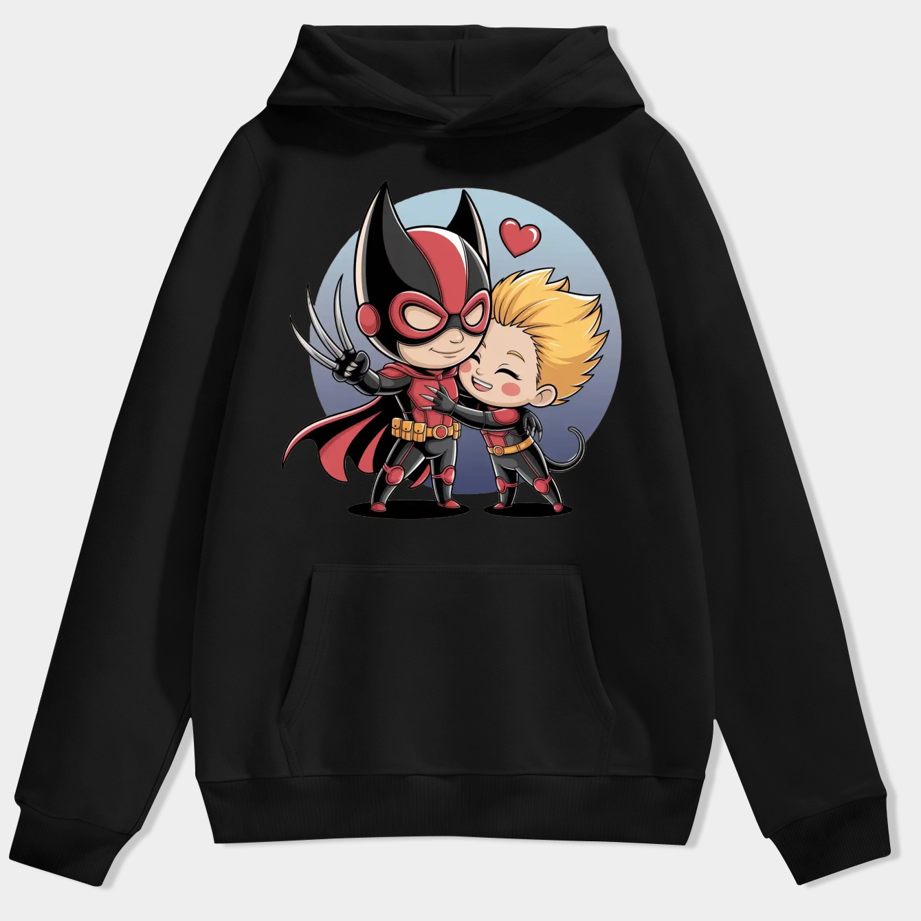 Mini Deadpool and Friend Wolverine Men's Hoodie