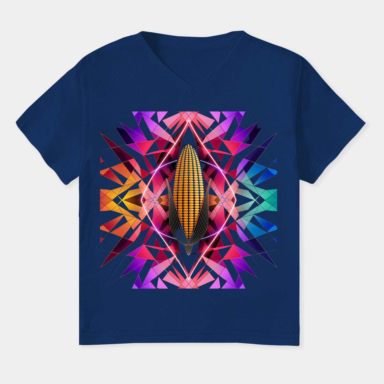 Atomic Corn Women's Plus Size V-Neck T-Shirt