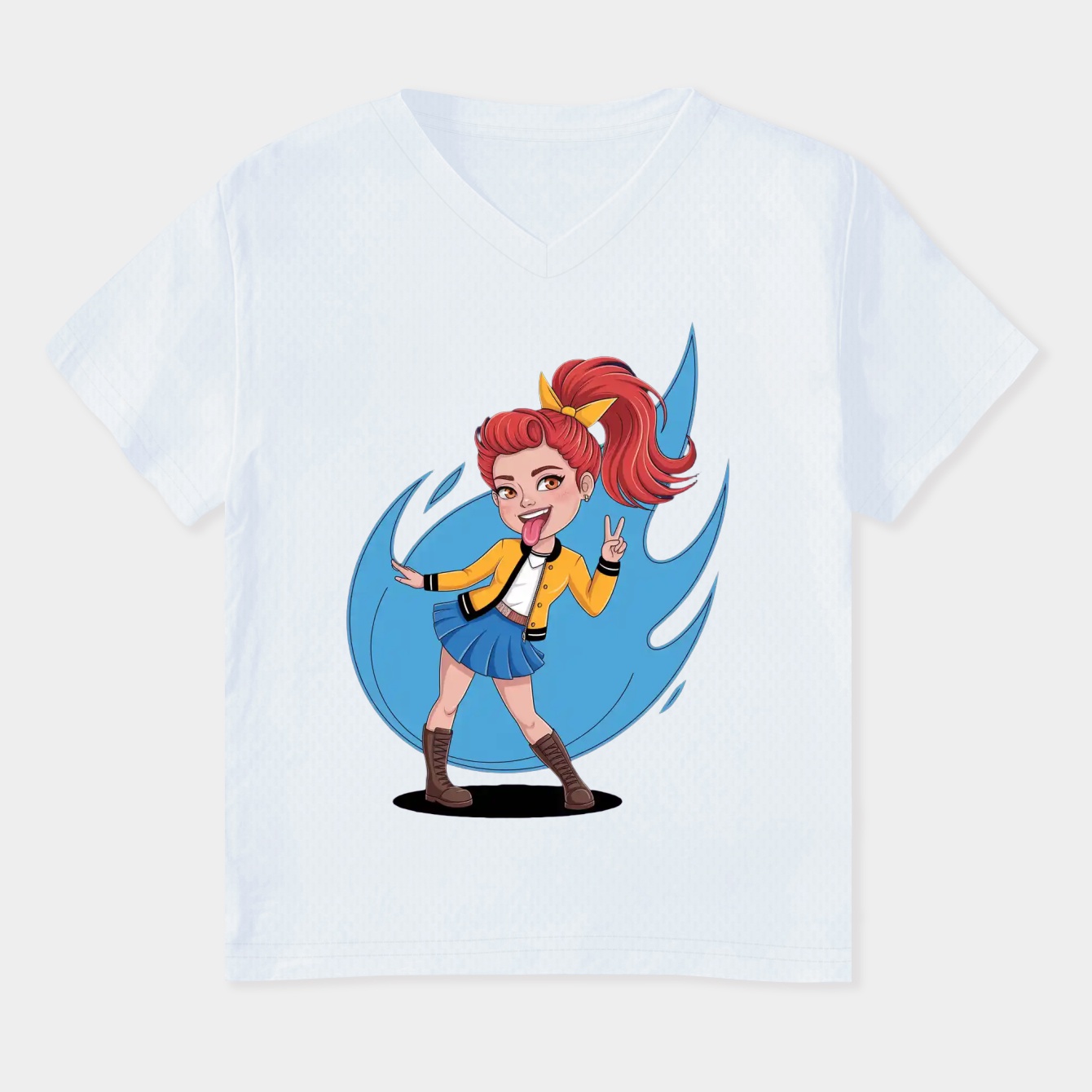 Lynne - Ghost Trick Women's Plus Size V-Neck T-Shirt