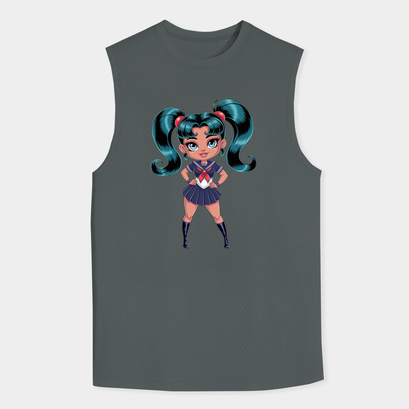 Sailor Miku Chibi Style Men's Tank Top