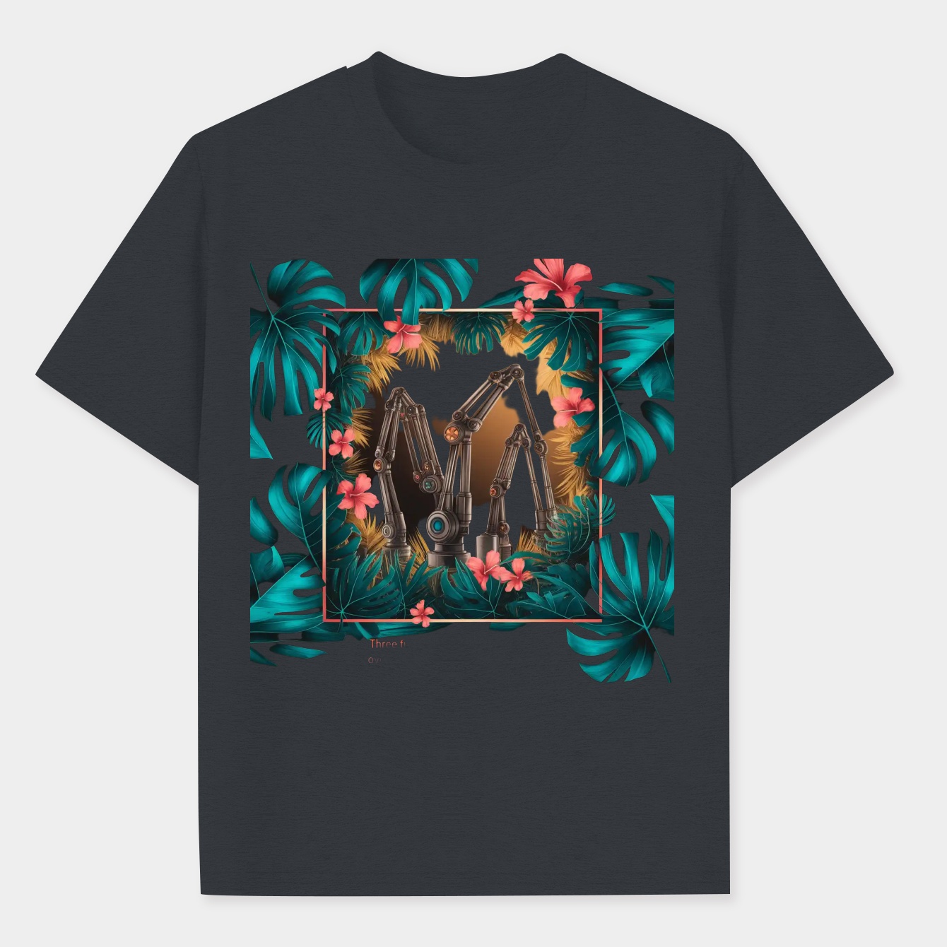 Tropical Techno Crane Fusion Men's Performance Athletic T-Shirt