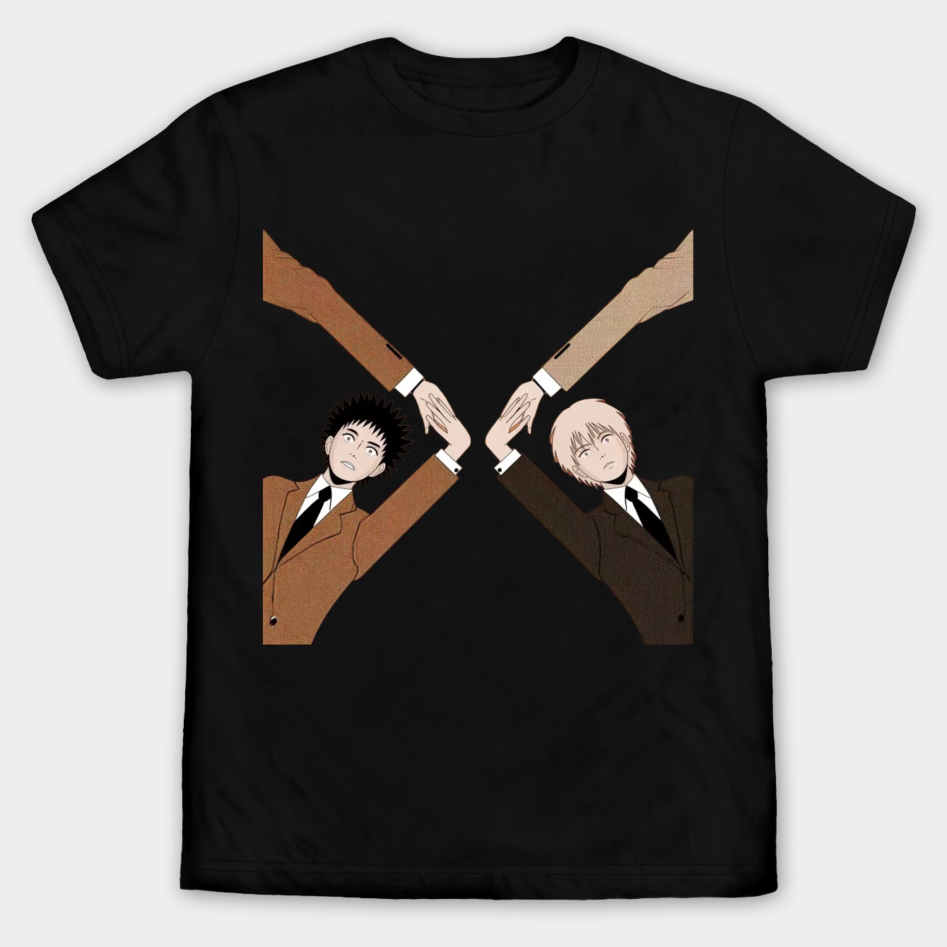 cartoon anime Men's Big & Tall T-shirt