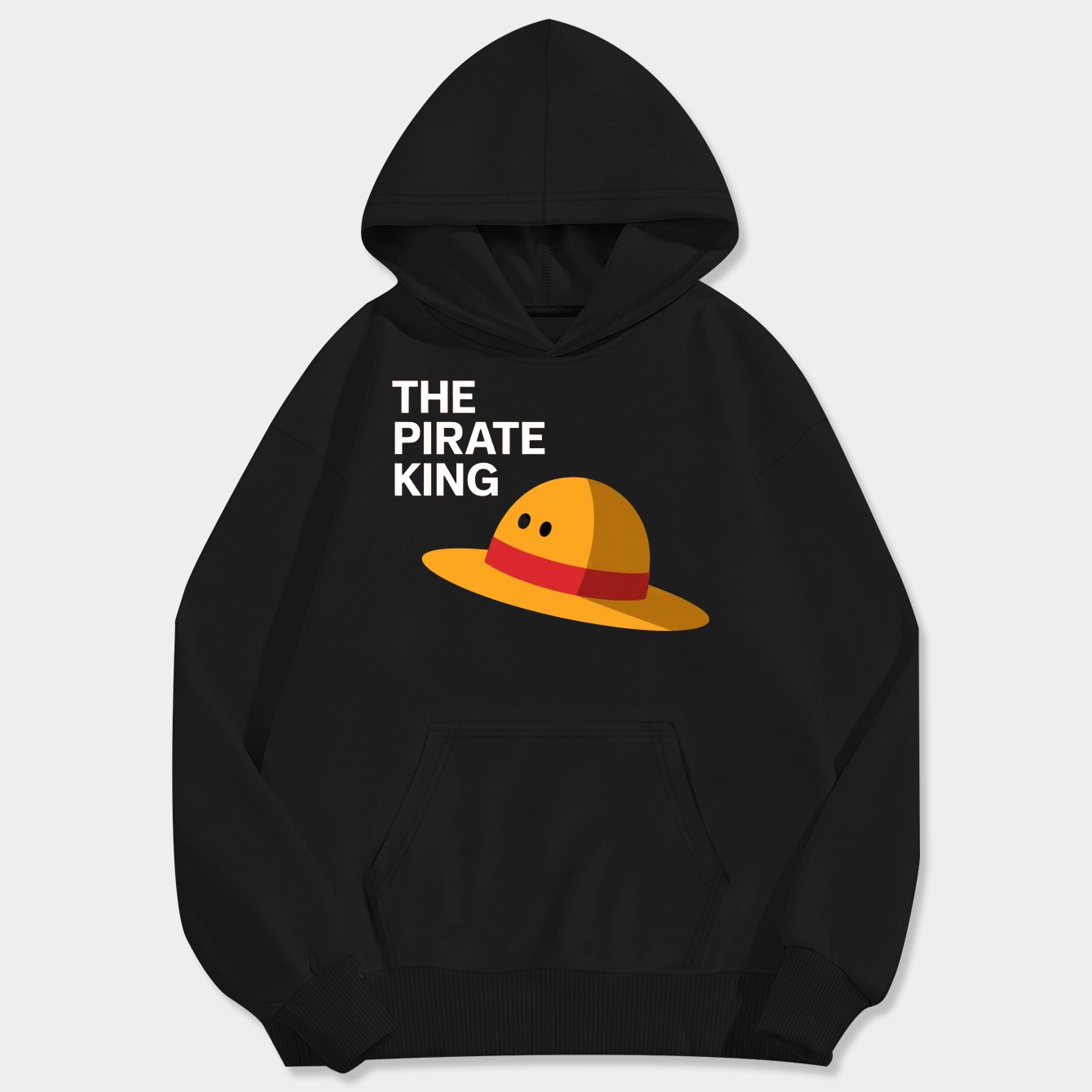 The Pirate King Minimalist Straw Hat One Piece Inspired Men's Big & Tall Hoodie