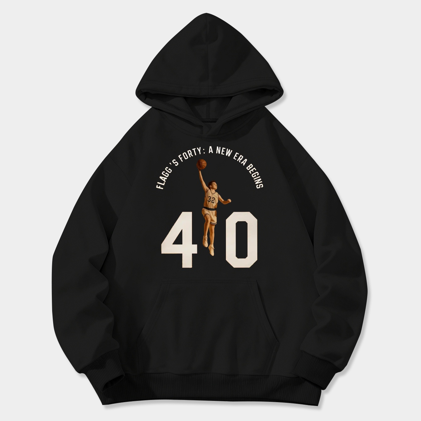 Flagg’s Forty Vintage Basketball Milestone Women's Plus Size Hoodie