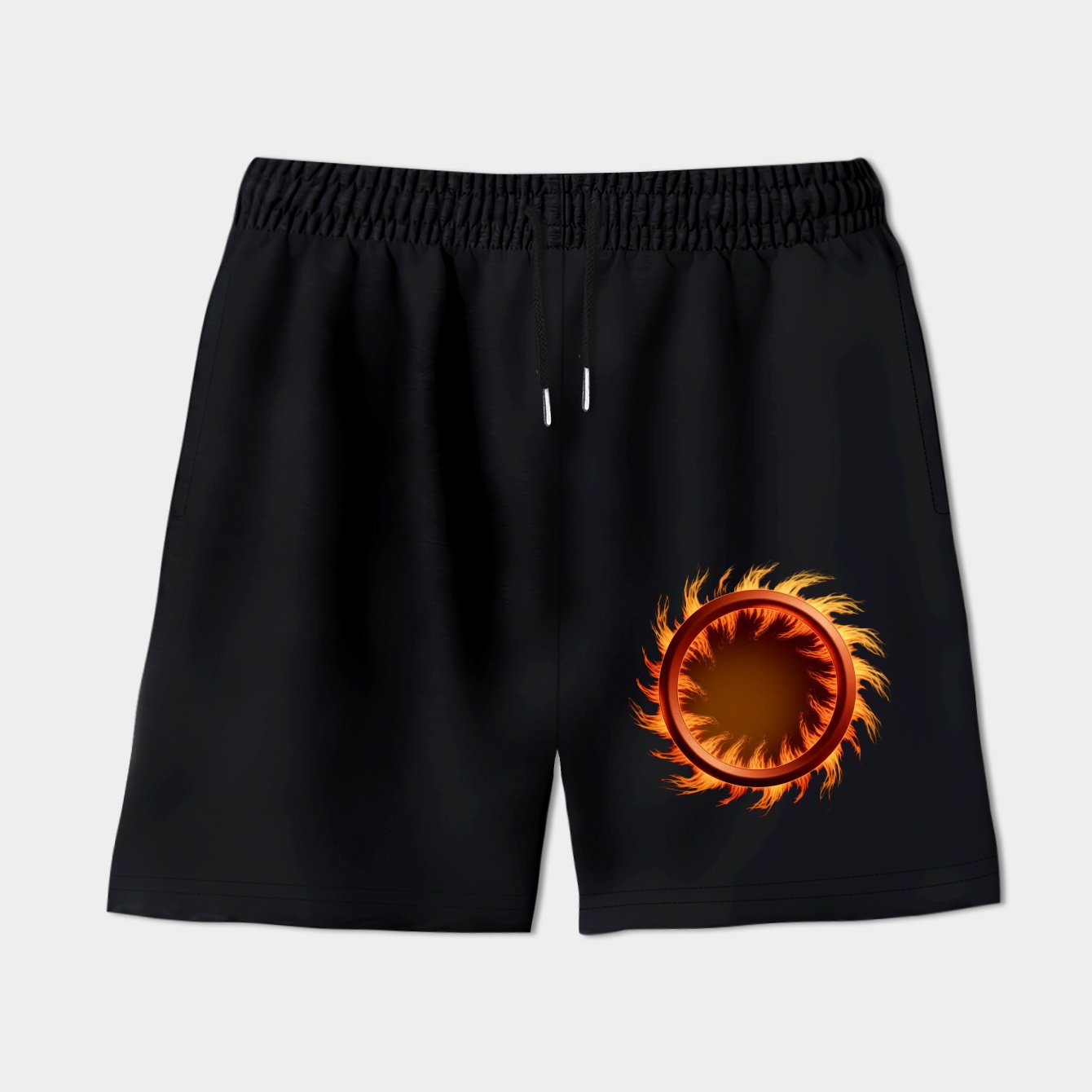 Flame Fire Circle Design Women's Shorts