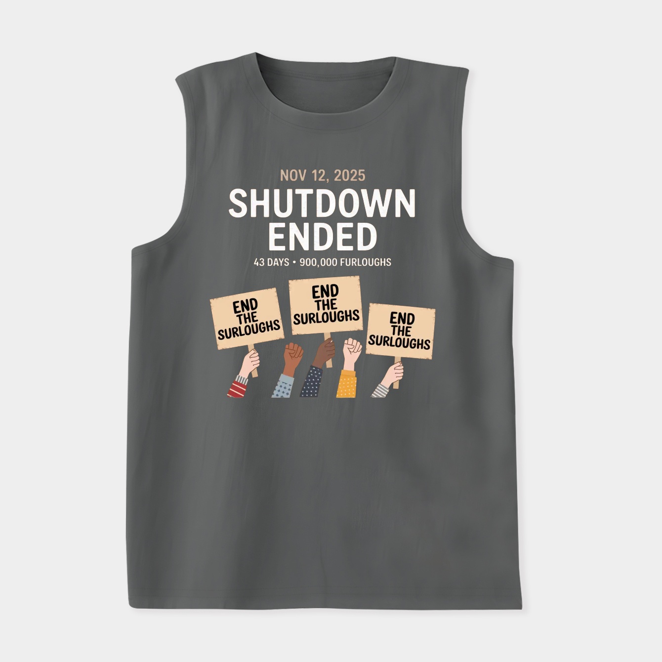 Shutdown Ended: 43 Days Strong Women's Soft Tank Top
