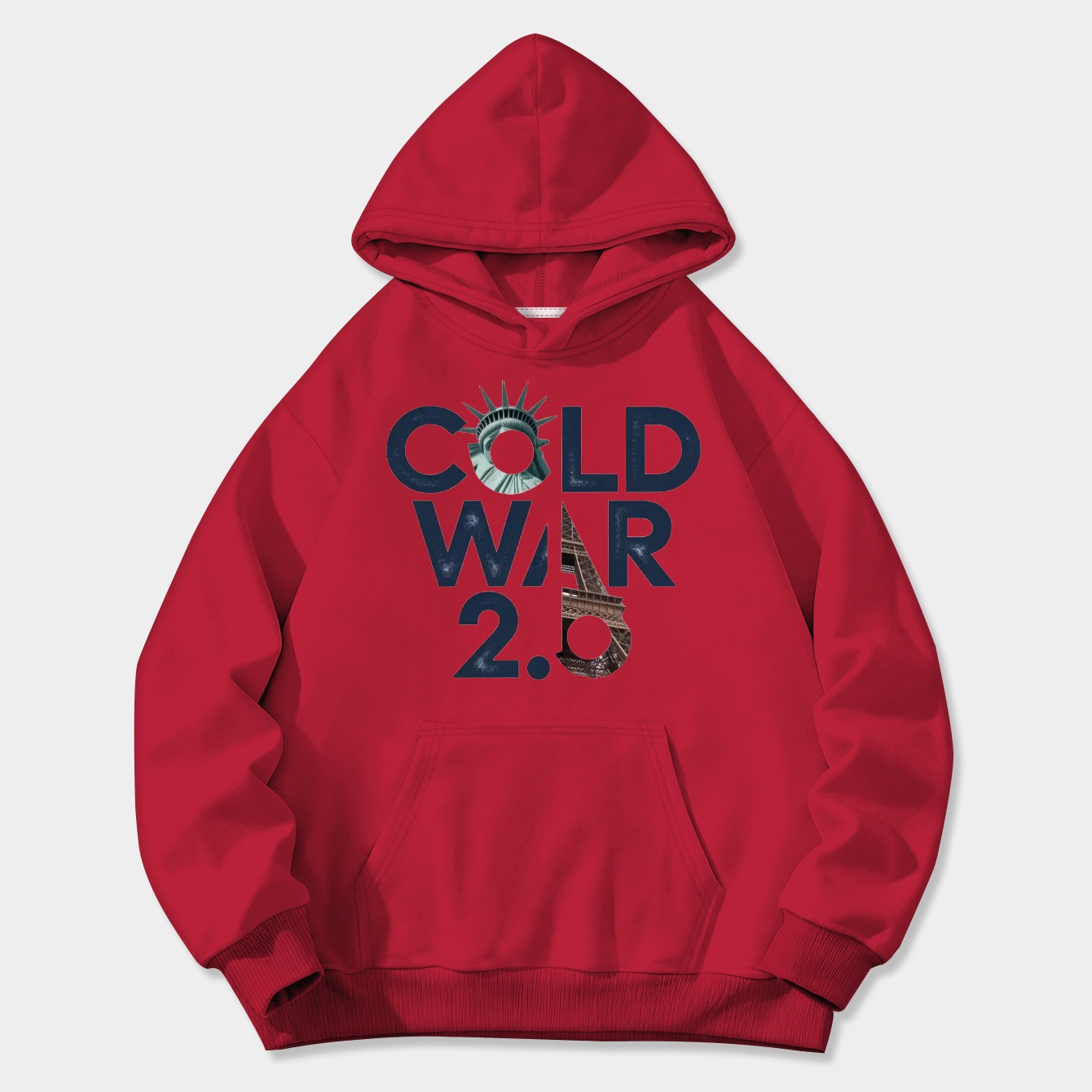 Cold War Rift: Liberty vs Eiffel Women's Plus Size Hoodie