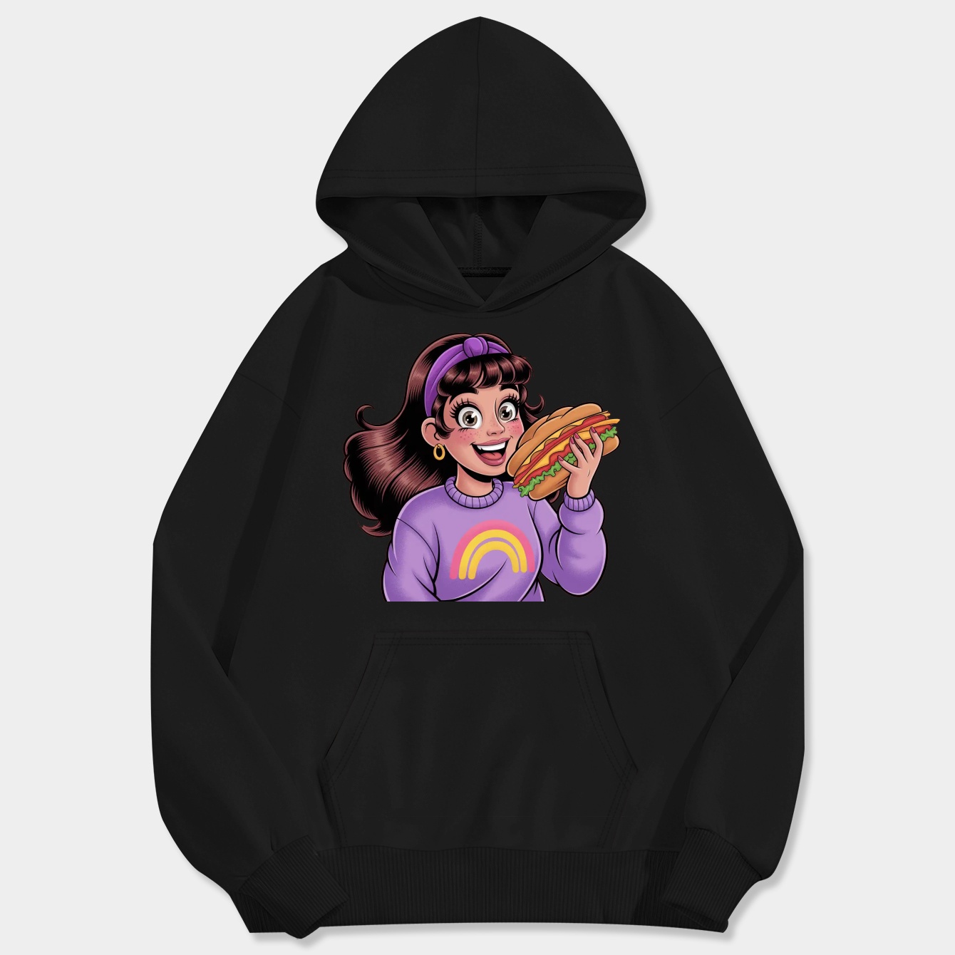 Gravity Falls Sandwich Mabel Men's Big & Tall Hoodie