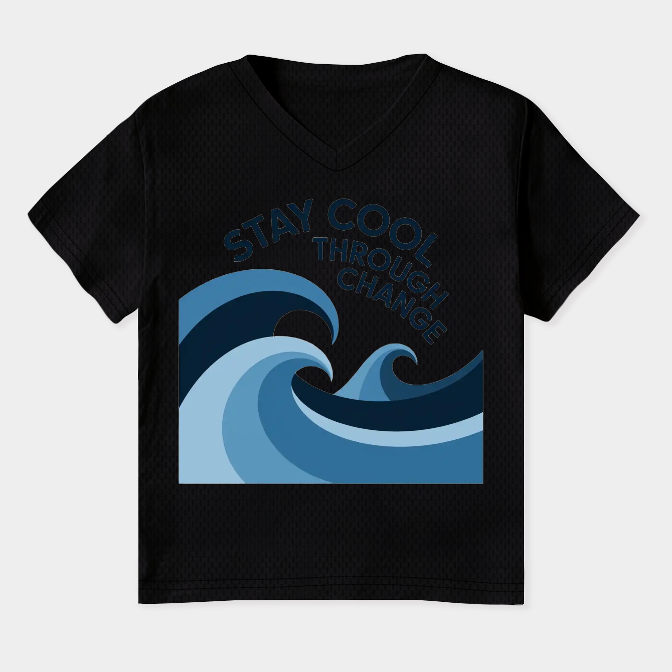 Stay Cool Through Change Waves Women's Plus Size V-Neck T-Shirt