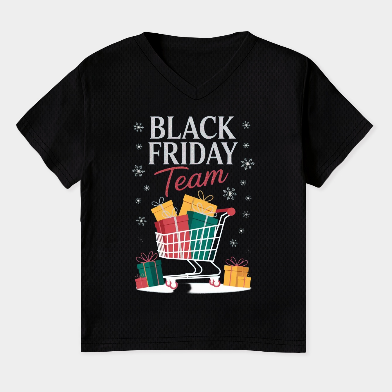 Black Friday Team Daughter Shopping Christmas Matching Family Women's Plus Size V-Neck T-Shirt