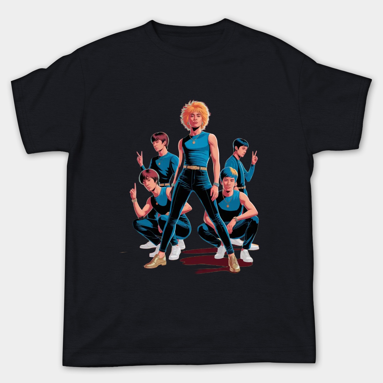 All Member Cartoon Style Band