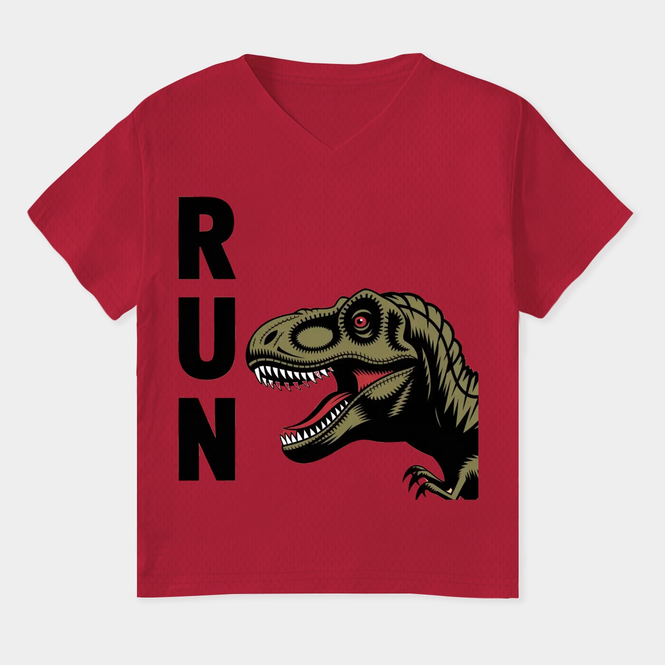 Run From The Monster Women's Plus Size V-Neck T-Shirt
