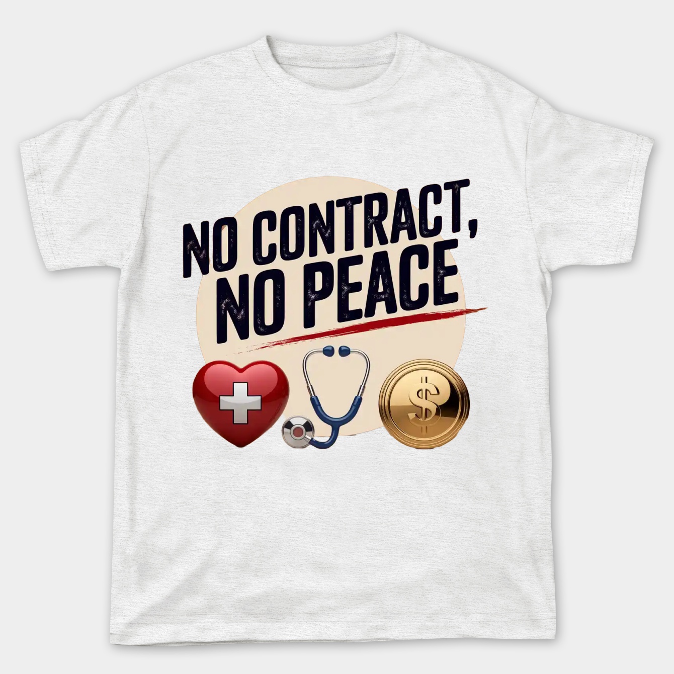 No Contract No Peace Healthcare Women's Plus Size T-shirt