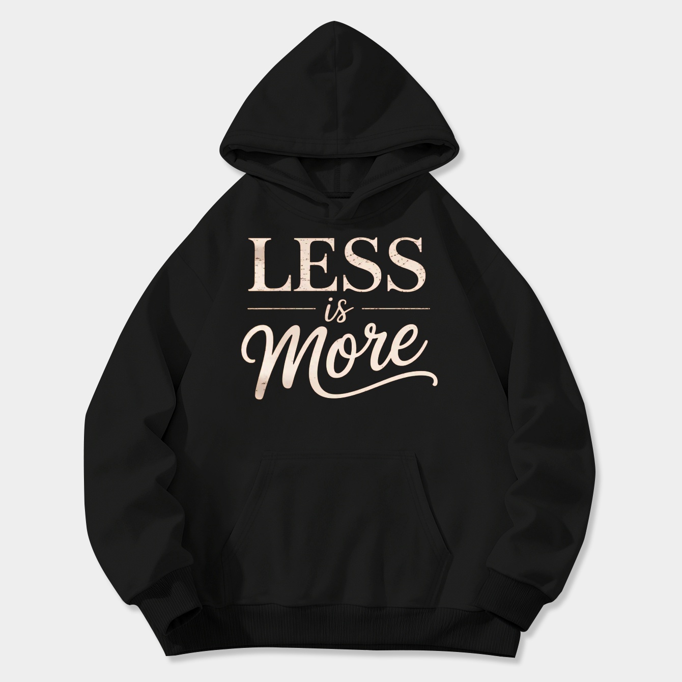 Vintage Minimalist Less Is More Women's Plus Size Hoodie