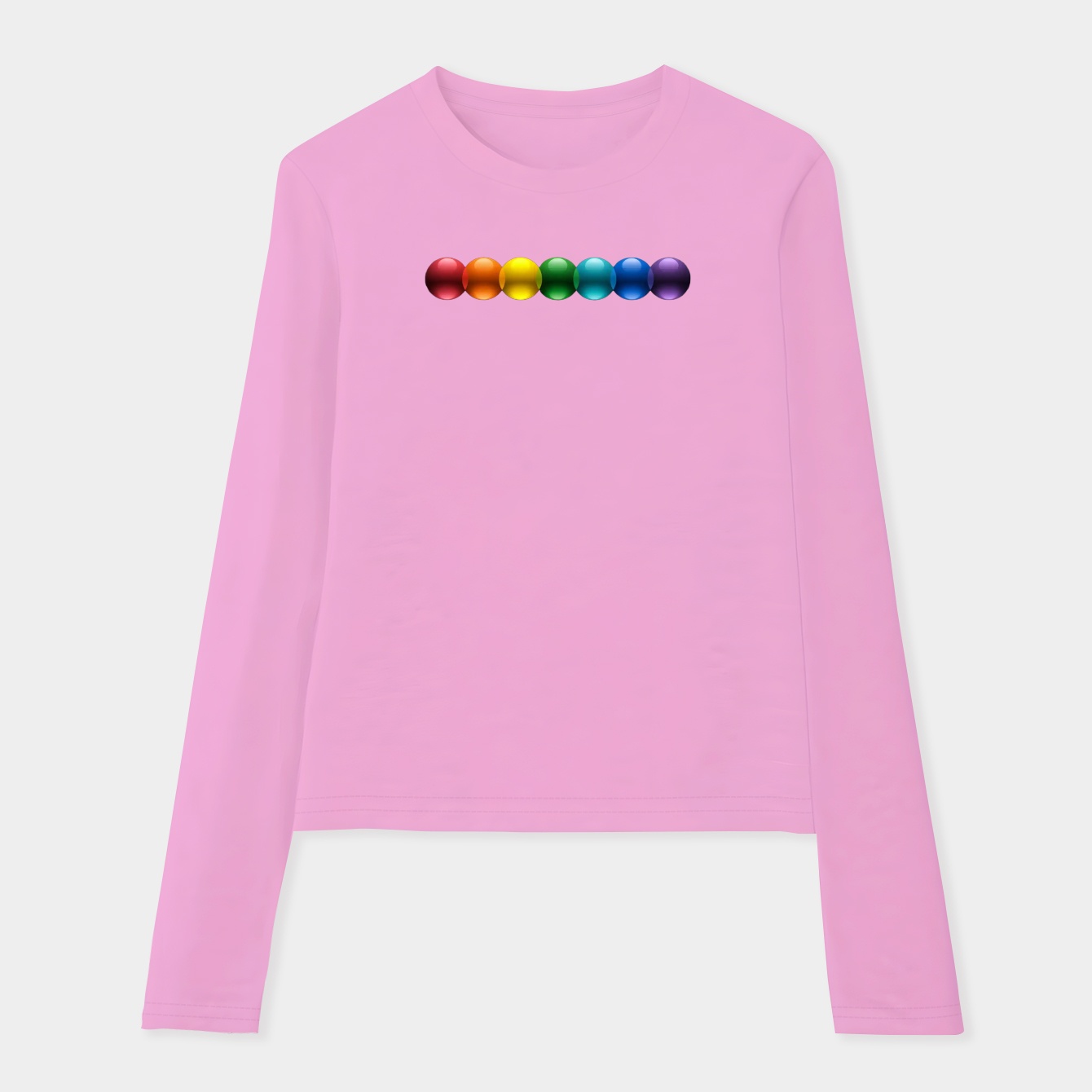 Pride Circles Rainbow Dots Women's Soft Long Sleeve T-Shirt
