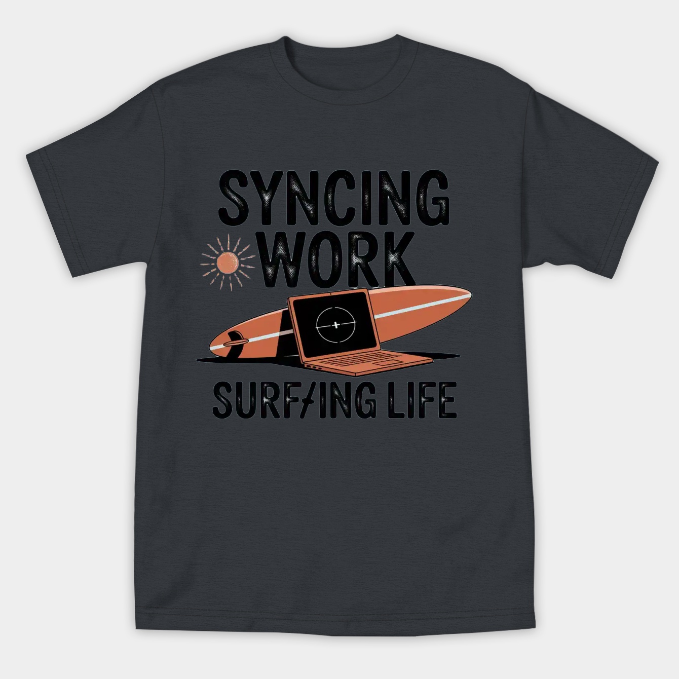 Syncing Work Surfing Life Vintage Women's Athletic Performance T-Shirt