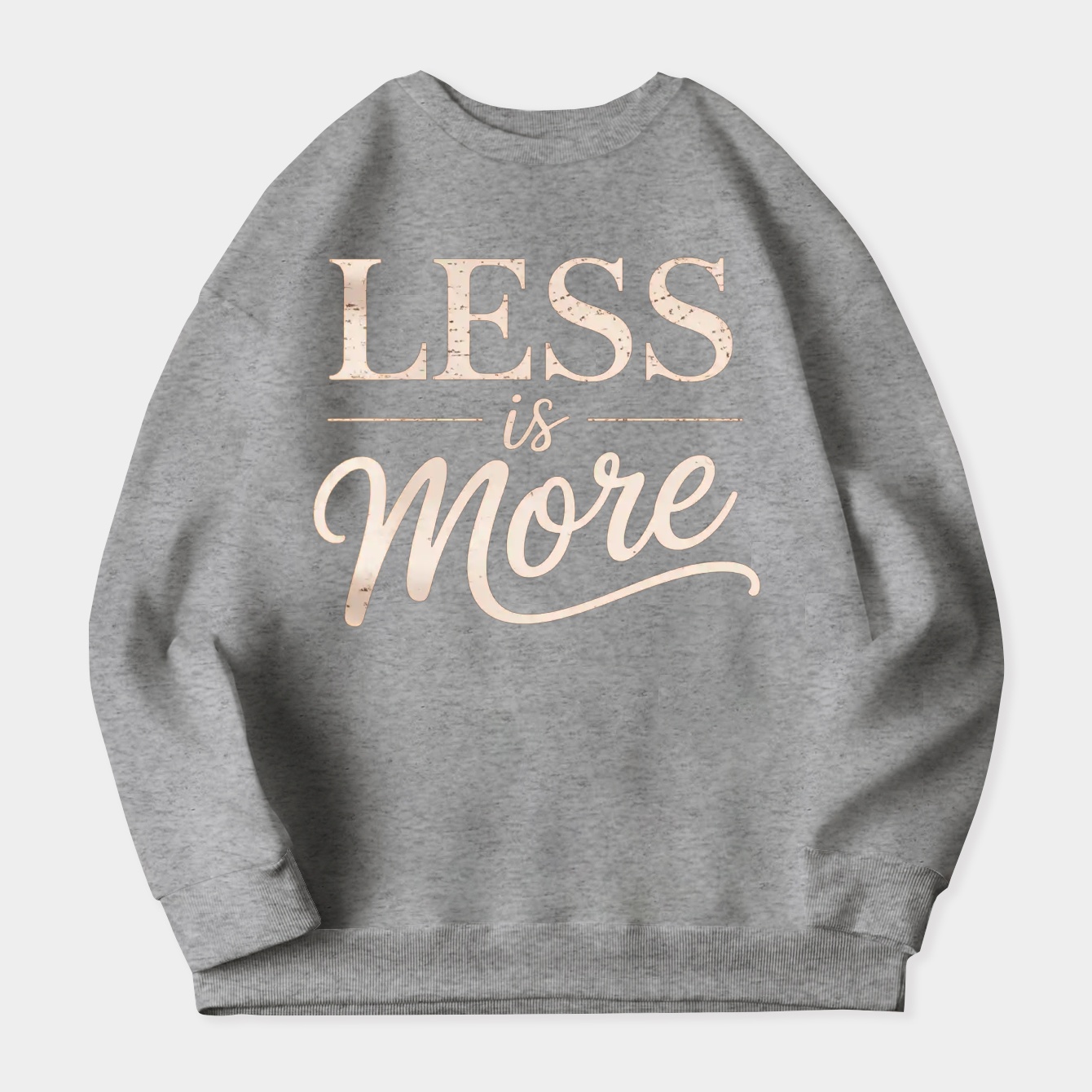 Vintage Minimalist Less Is More Women's Crewneck Sweatshirt