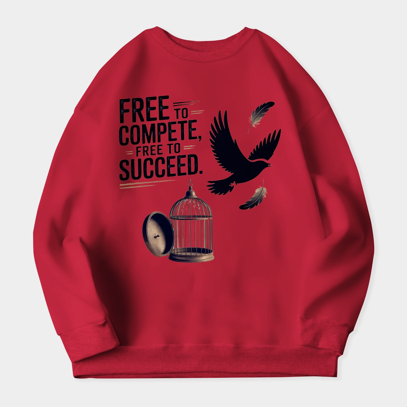 Free to Soar, Free to Win Women's Plus Size Sweatshirt