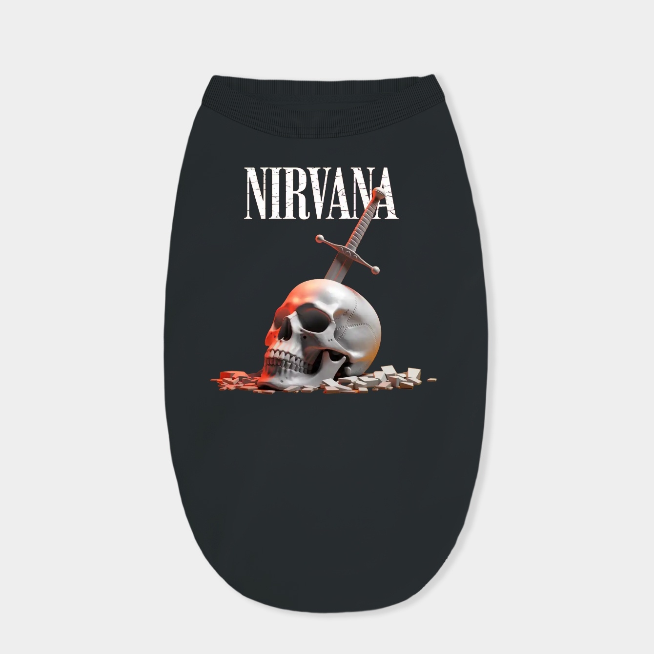 Nirvana Skull Sword Dog Shirt