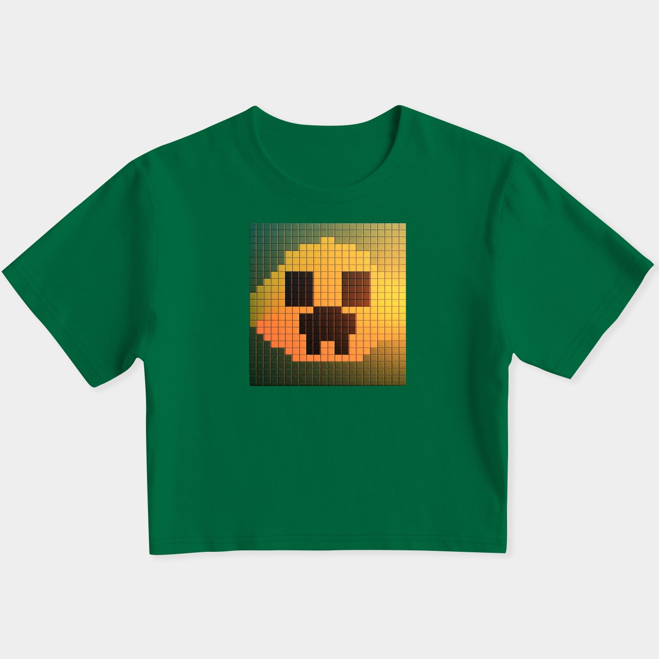 Minecraft Creeper Big Face Women's Slim Fit Baby Tee