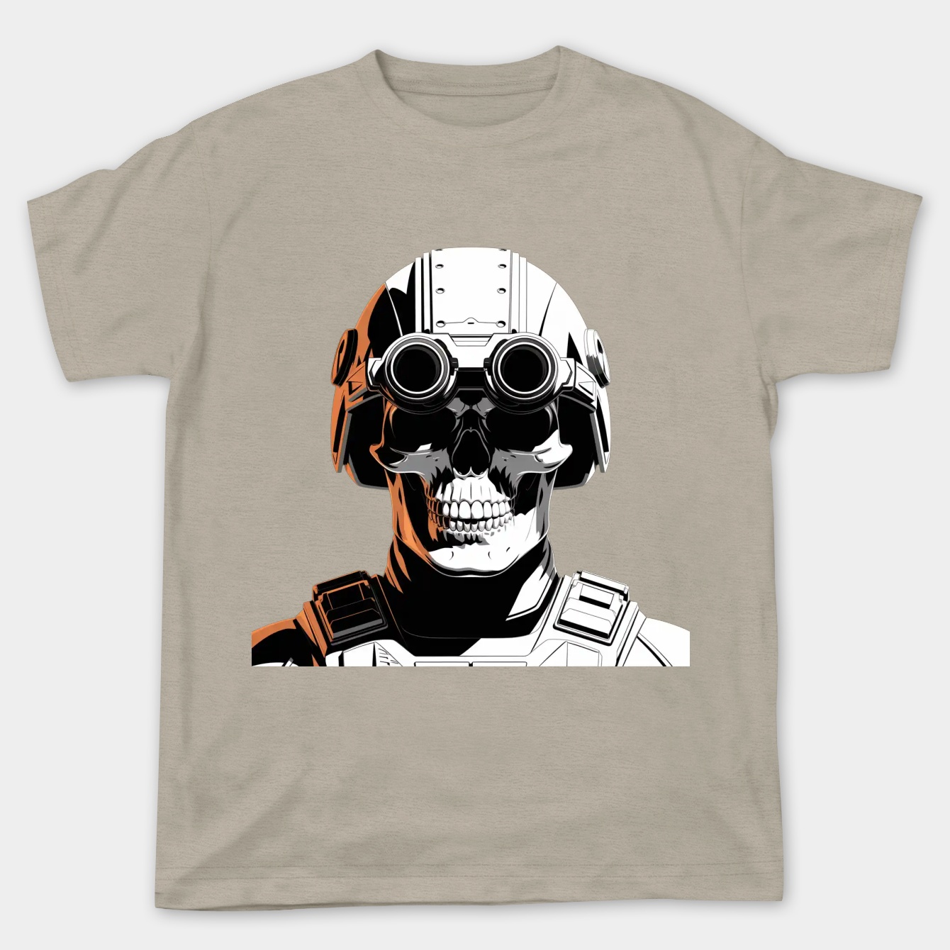 Ghost Skull Tactical Helmet Women's Plus Size T-shirt