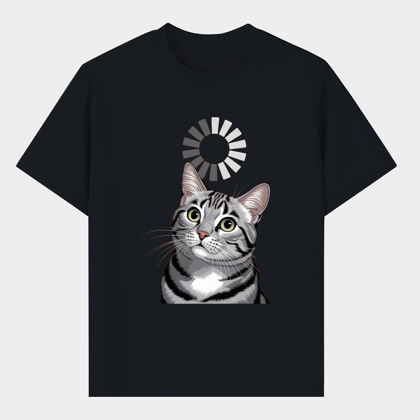 Funny loading cat print Men's T-Shirt