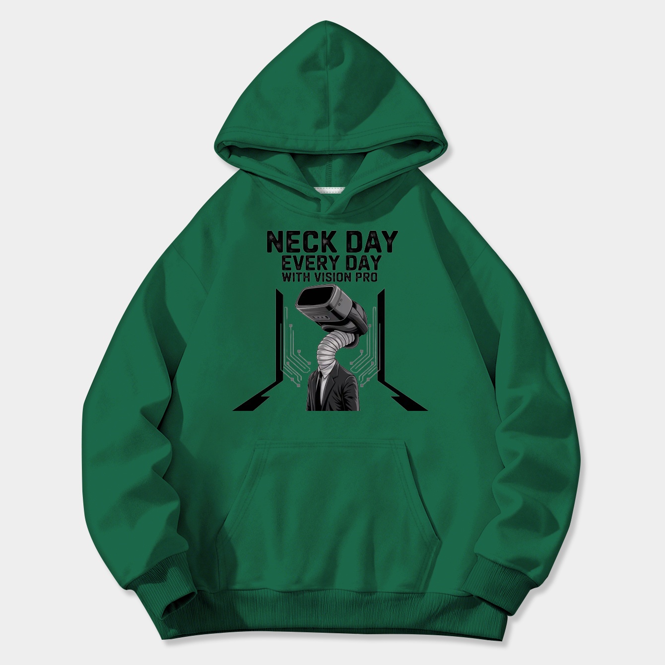 Neck Day Every Day Vision Pro Women's Plus Size Hoodie