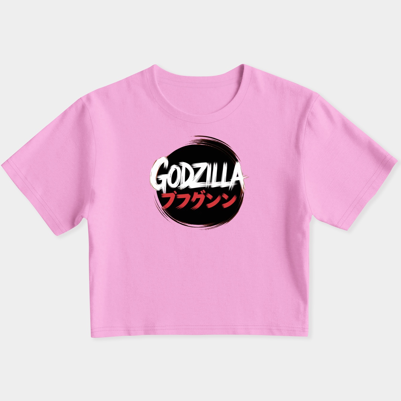 Godzilla Calligraphy Women's Slim Fit Baby Tee