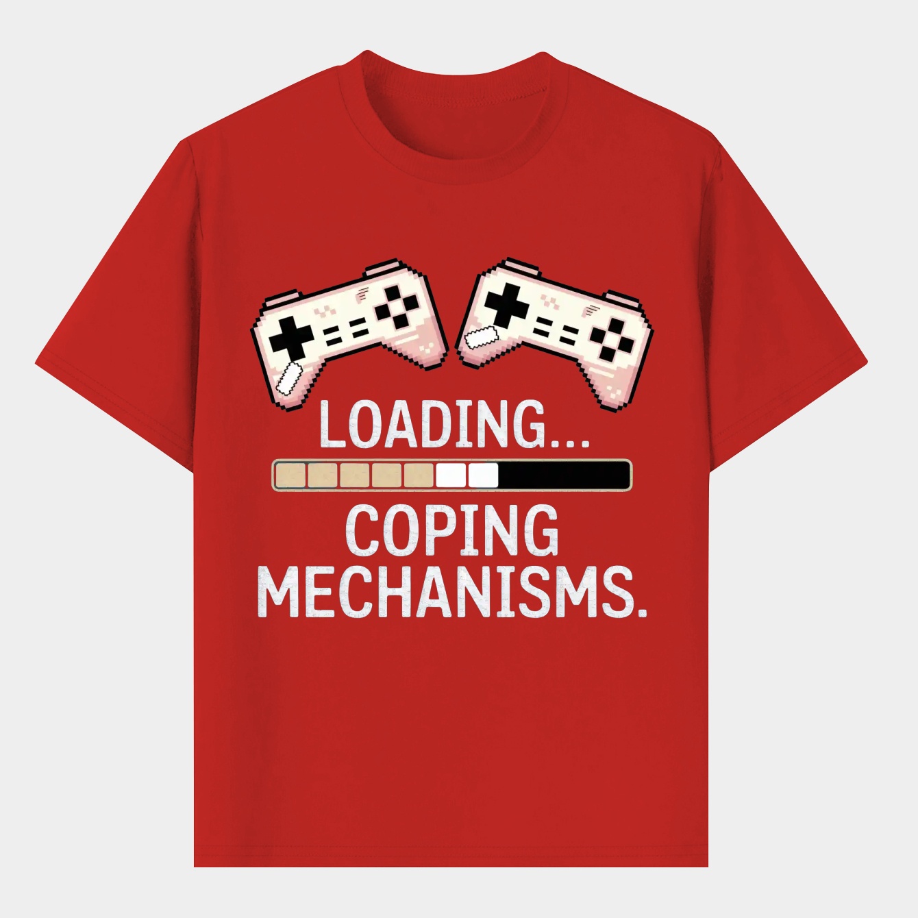 Loading Coping Mechanisms Retro Game Mood Men's T-Shirt